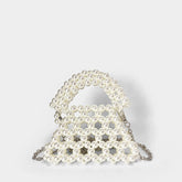 Sac à main coréen Mini sac à bandoulière trapèze Sac d'accessoires d'extérieur Sac tissé à la main en perles